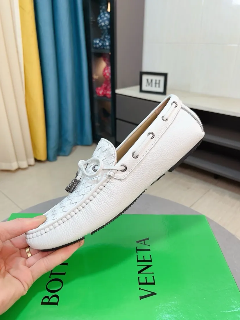 Ex-factory price 420🌹🌹【Super comfortable soft sole BV woven beanie shoes】Fashion hot style ⭐️⭐️⭐️BV Men's casual shoes 🎈High-quality cowhide upper, woven cowhide upper with metal buckle decoration, perfect fit, full of personality and fashionable charm, genuine leather lining ⚠️⚠️Flexible and lightweight outsole, fashionable and handsome, size: 38-44, 37+45 can be customized